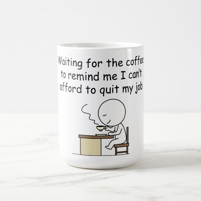 Väntar på kaffe kaffemugg (Center)