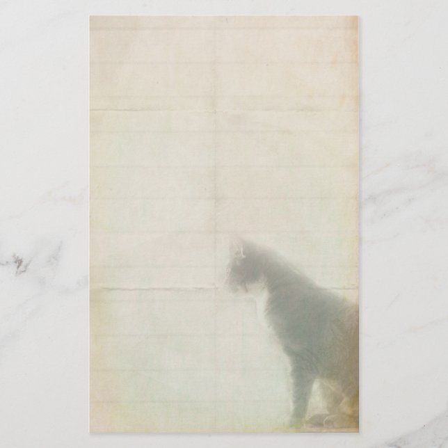 Väntar på katt brevpapper (Framsida)