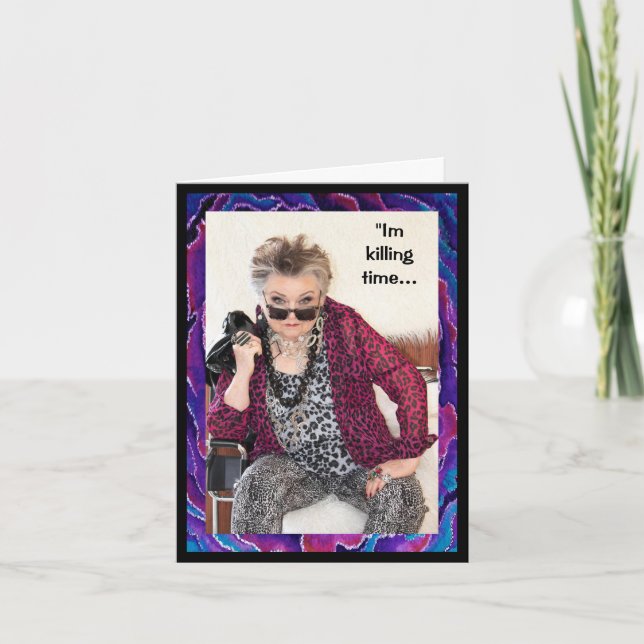 Väntar på livets mej- och lyckokort kort (Framsida)