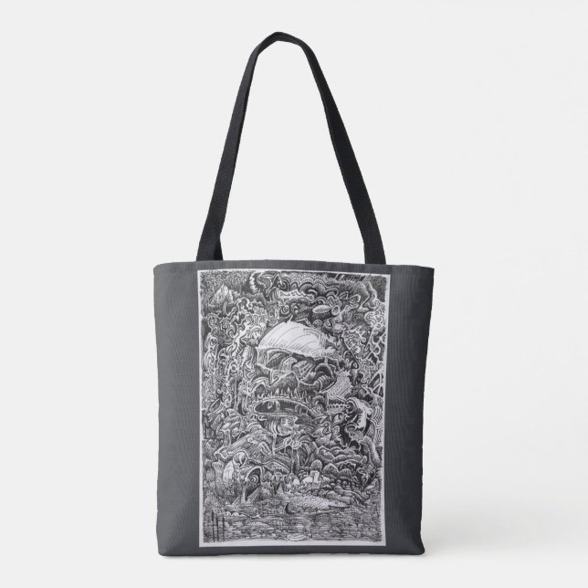 Väntar på Maelstrom Tote Bag Tygkasse (Baksida)