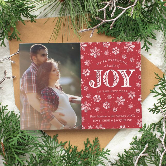 Väntar på meddelande om Jul på Jungfru Gravid (pregnancy announcement christmas card)