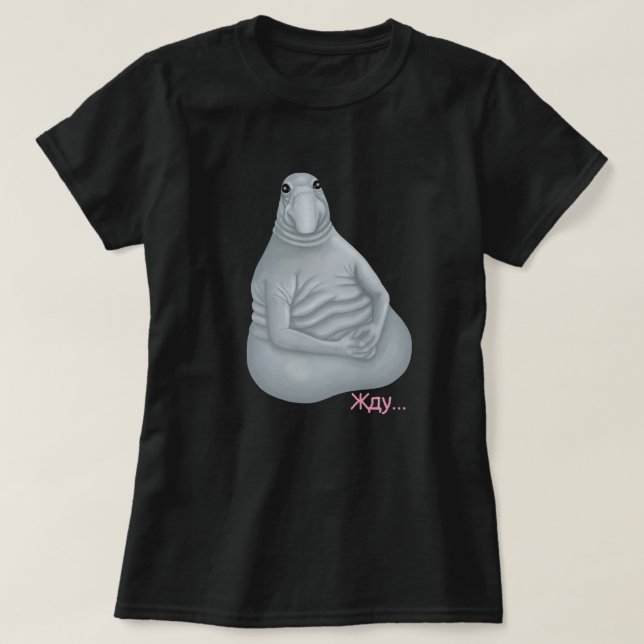 Väntar på mikroprocessor t shirt (Design framsida)