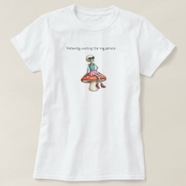 Väntar på min prins skelett t shirt