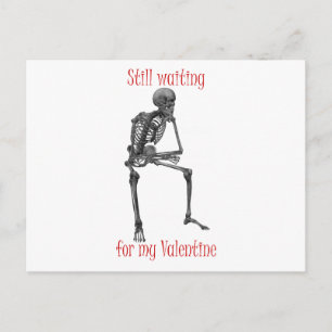 Väntar på mina Valentine lustiga t-shirts och pres Helg Vykort