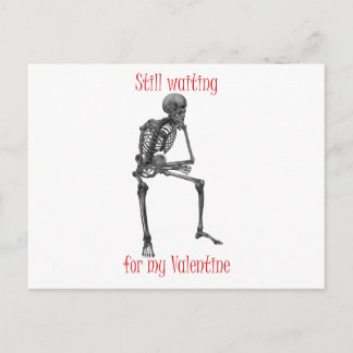 Väntar på mina Valentine lustiga t-shirts och pres Helg Vykort