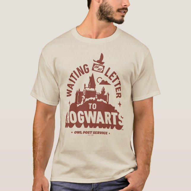 Väntar på mitt brev till HOGWARTS™ T Shirt (Framsida)