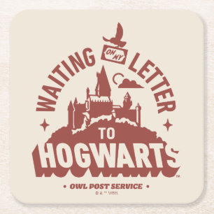 Väntar på mitt brev till HOGWARTS™ Underlägg Papper Kvadrat