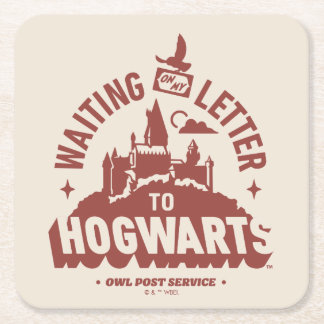 Väntar på mitt brev till HOGWARTS™ Underlägg Papper Kvadrat