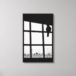 Väntar på Pigeon Canvastryck