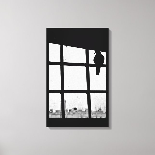 Väntar på Pigeon Canvastryck (Framsida)