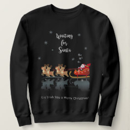 Väntar på Santa Ho! Ho! Ho! Winter Helgdag JULAFTO T Shirt
