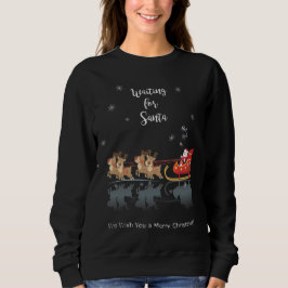 Väntar på Santa Ho! Ho! Ho! Winter Helgdag JULAFTO T Shirt