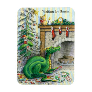 Väntar på Santa magnet