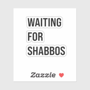 Väntar på Shabbos Hanukkah Jewish Funny Klistermärken