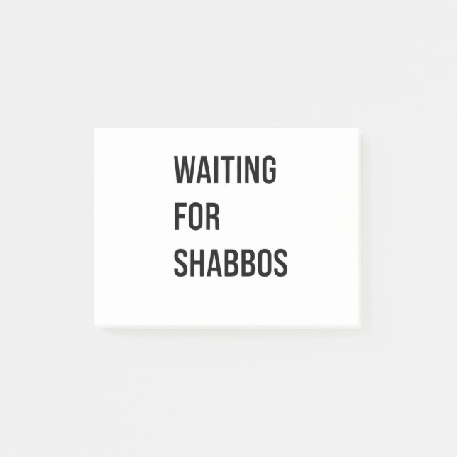 Väntar på Shabbos Hanukkah Jewish Funny Post-it Block (Framsida)