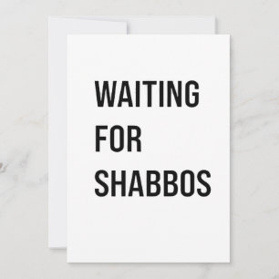 Väntar på Shabbos Hanukkah Jewish Funny Tack Kort