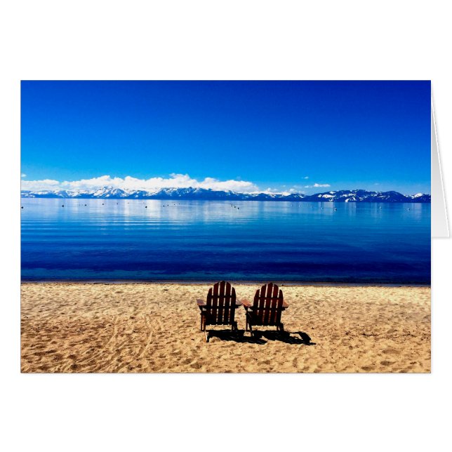 Väntar på sommaren vid Lake Tahoe Hälsningskort (Framsidan Horizontal)