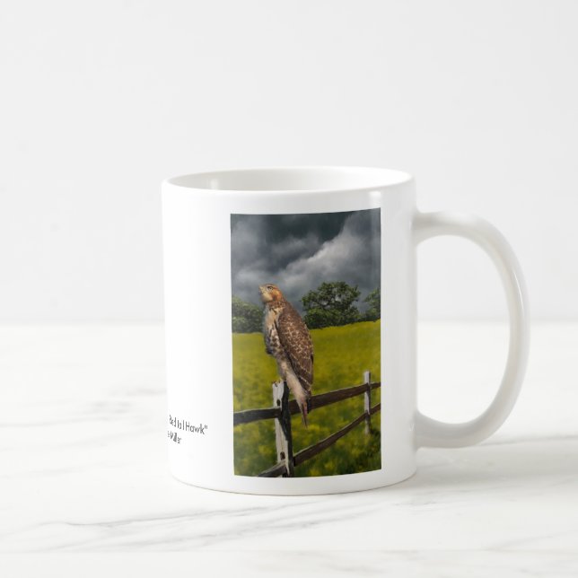Väntar på stormen - Red svan Hawk Kaffemugg (Höger)