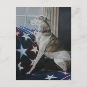Väntar på textutdrag, Hund vykort