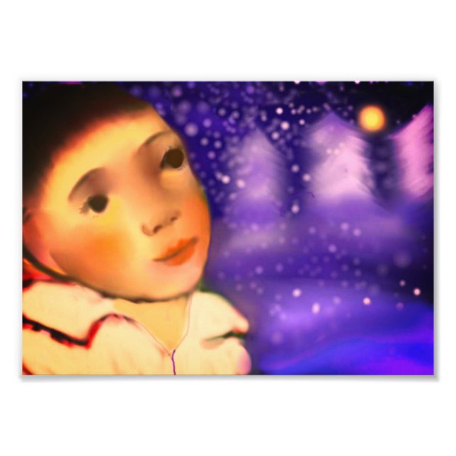 Väntar på tomte fototryck (Framsidan)