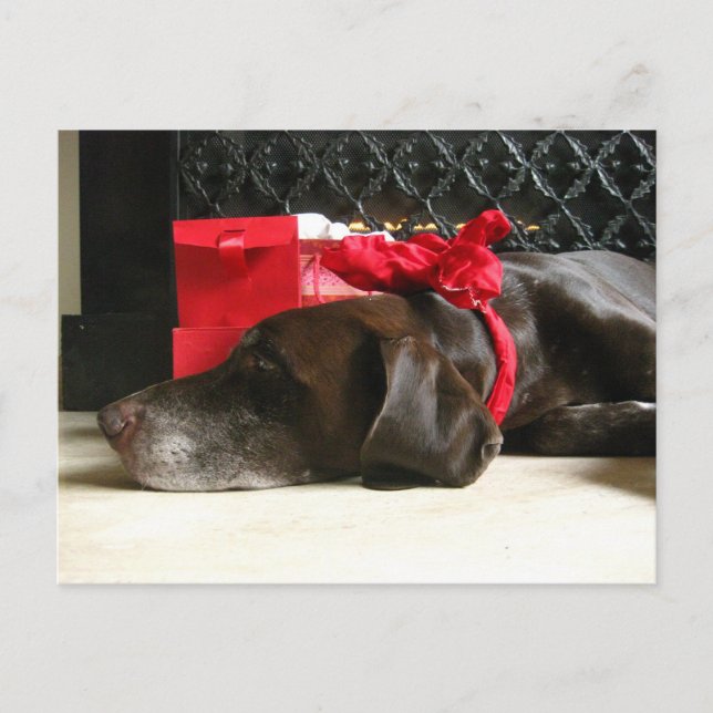 Väntar på tomten helg vykort (Framsida)