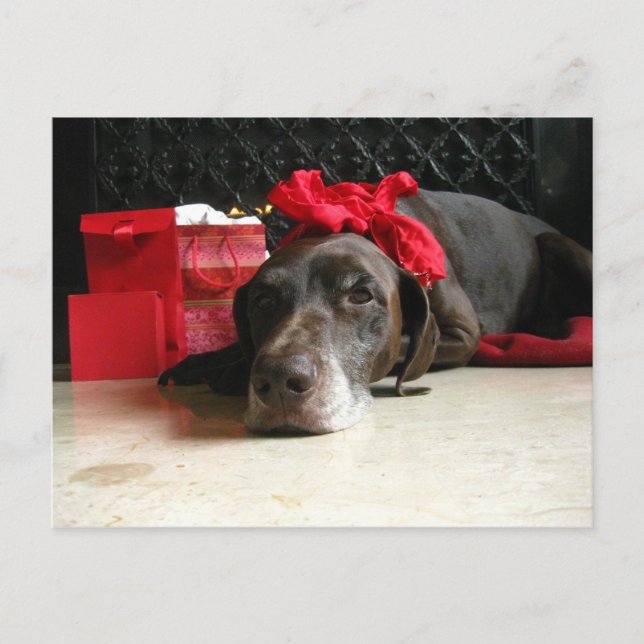 Väntar på tomten helg vykort (Framsida)