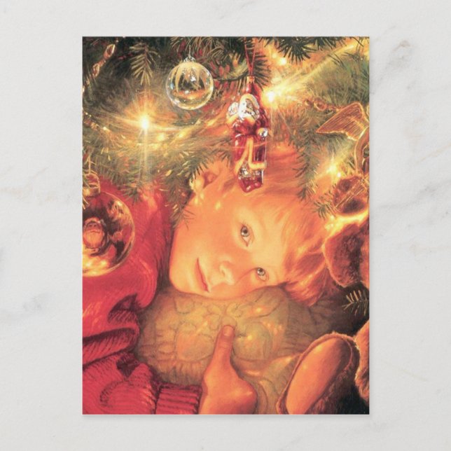 Väntar på tomten helg vykort (Framsida)