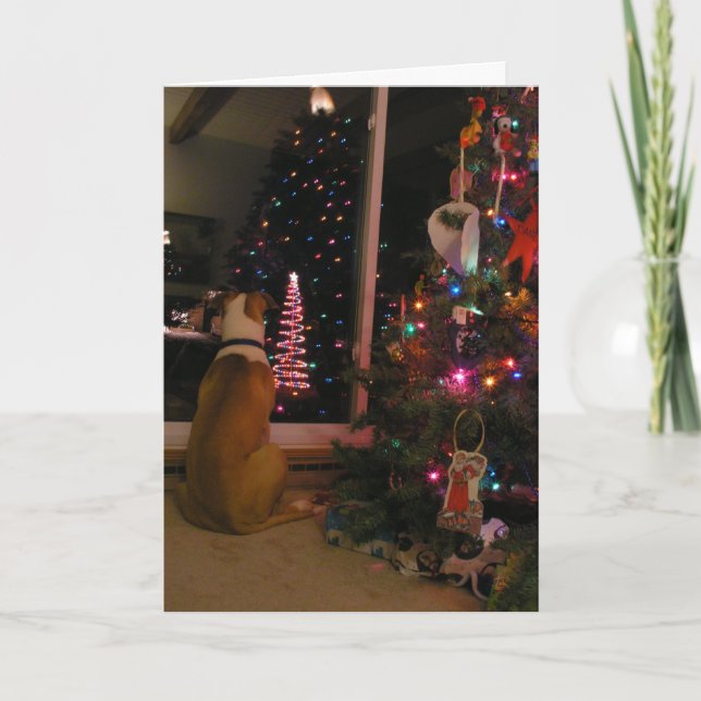 Väntar på tomten helgkort (Framsida)