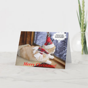 Väntar på tomten helgkort