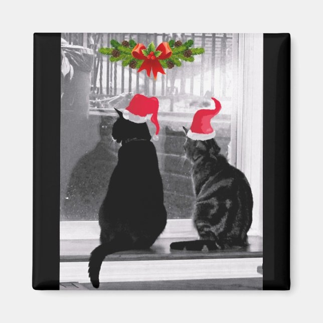 Väntar på tomten magnet (Framsidan)