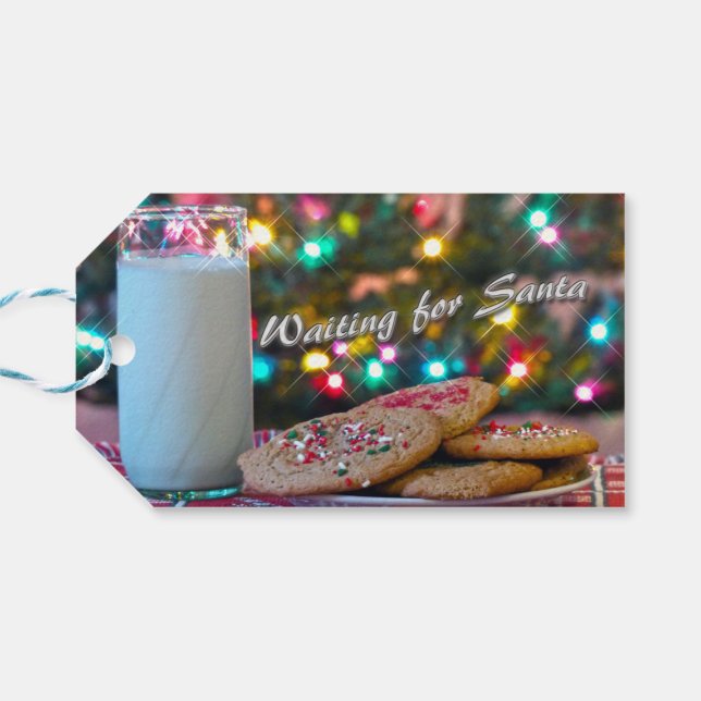 Väntar på tomten presentetikett (Baksidan Horisontell)