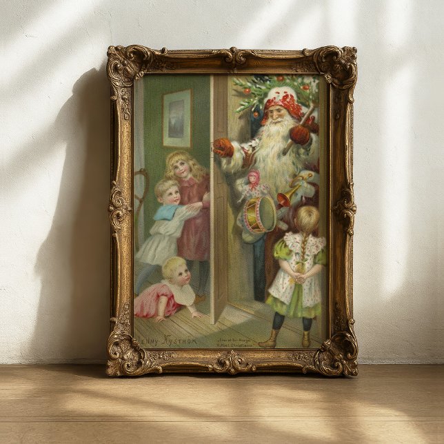 Väntar på tomten | Vintage jul Poster (Skapare uppladdad)