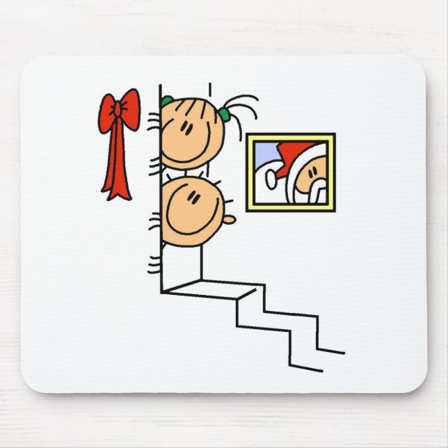 Väntar på tomtskjortor och julklappar musmatta (Framsidan)