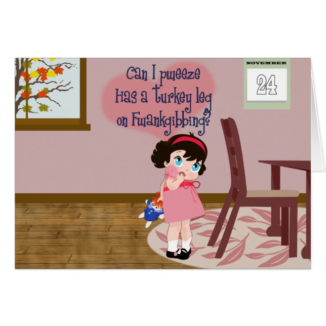 Väntar på turkisk middag hälsningskort (Framsidan Horizontal)