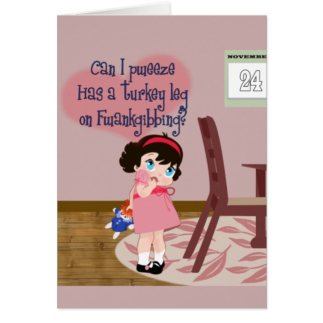 Väntar på turkisk middag hälsningskort (Framsidan)