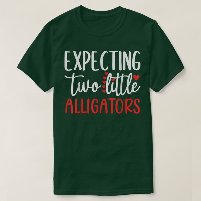 Väntar på två lilla Krokodiler-Graviden Twitter T Shirt (Design framsida)
