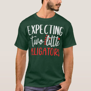 Väntar på två lilla Krokodiler-Graviden Twitter T Shirt