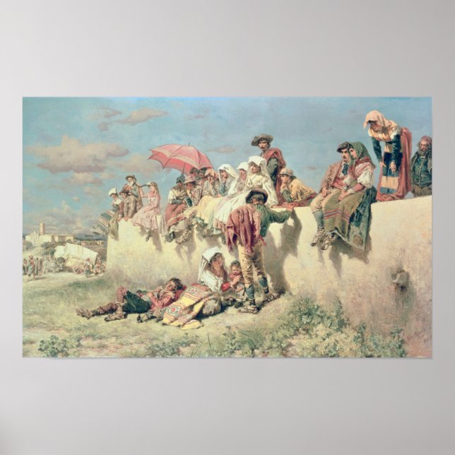 Väntar på välsignelsen utanför Rom Poster (Framsidan)