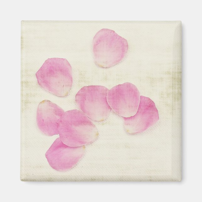 "Väntar" Rosa ros Magnet (Framsidan)