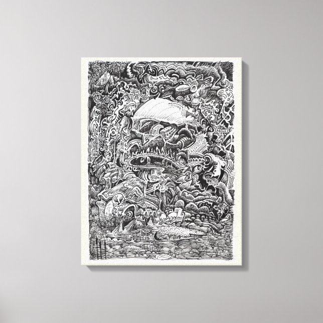 Väntar ut Maelstrom Canvastryck (Framsida)