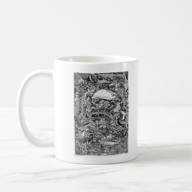 Väntar ut Maelstrom Kaffemugg (Vänster)