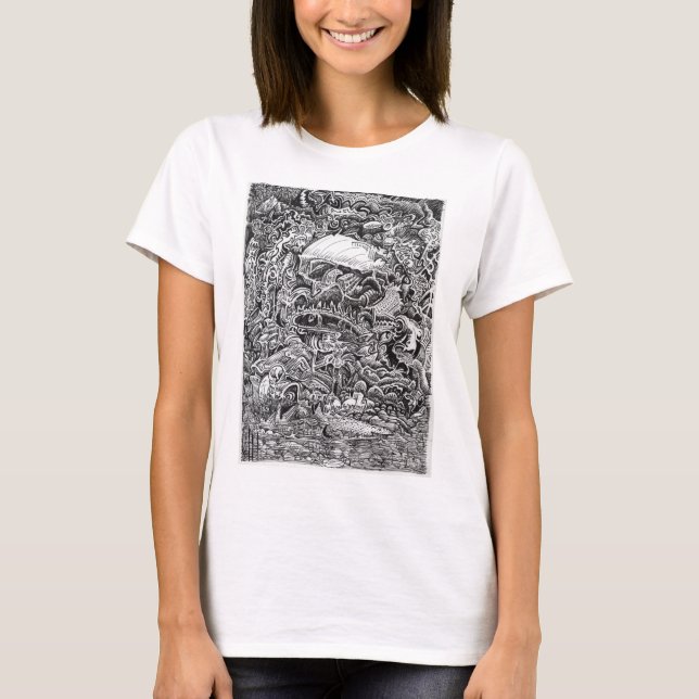 Väntar ut Maelstrom  T-Shirt (Framsida)