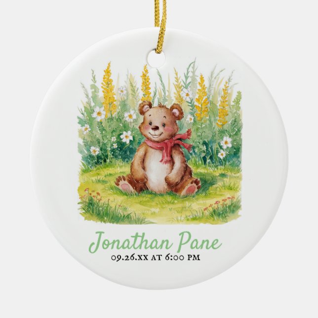 Väntebabyskor för kute med tunn vattenfärg julgransprydnad keramik (Framsidan)