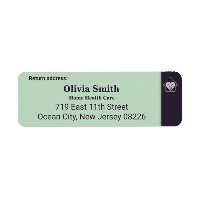 Vänteetikett för Anpassningsbar av sjuksköterska o Returadress Etikett (Framsidan)