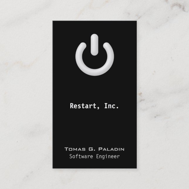 Vänteläge (på/av-knapp) visitkort (Framsida)