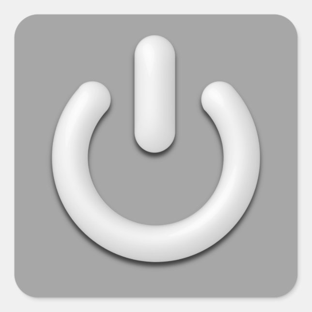 Väntelsymbol Fyrkantigt Klistermärke (Framsida)