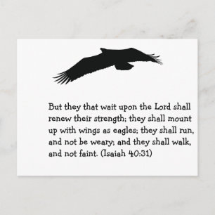 Väntetid på Lord Isaiah 40:31 Vykort