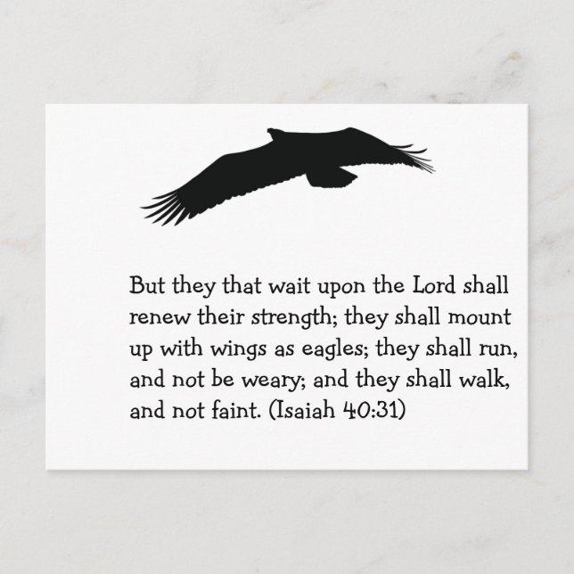 Väntetid på Lord Isaiah 40:31 Vykort (Framsida)