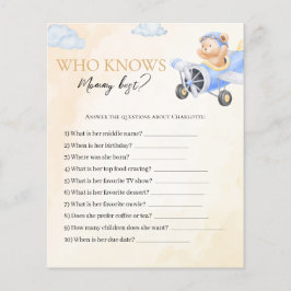 Väntetid som känner till Mamma Baby Shower Game Ca