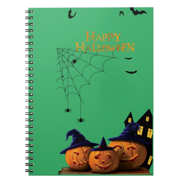 Väntetimme: Halloween-fotodagbok för Spiral Anteckningsbok (Framsidan)